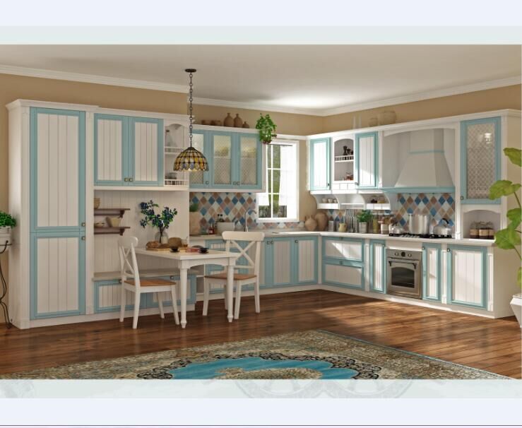 high end wood kitchen furniture set factory in Foshan
