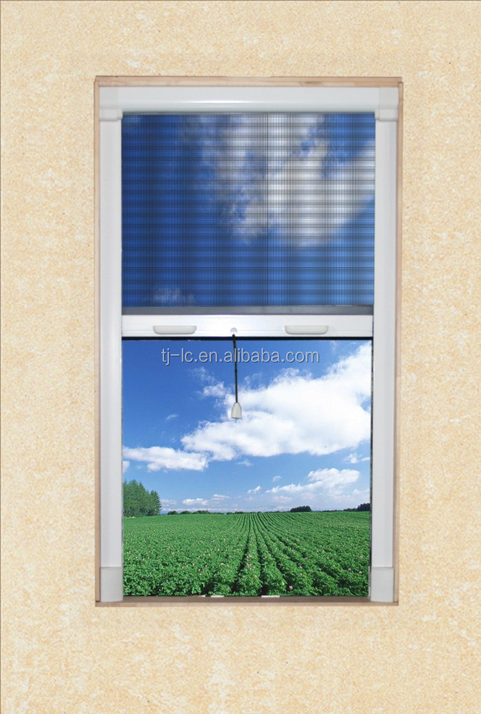fly single hung roll up screen window