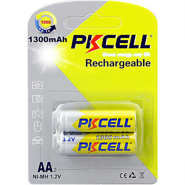 Высокая мощность батареи PKCELL 1,2 V NIMH NICD AA перезаряжаемые батареи SC 1300mAh для цифровых продуктов