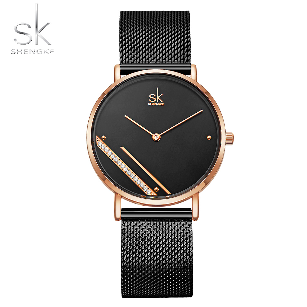 Shengke Montre Femme новые роскошные женские часы модные простые часы женские кварцевые часы с кристальным циферблатом женские часы Relogio Feminino