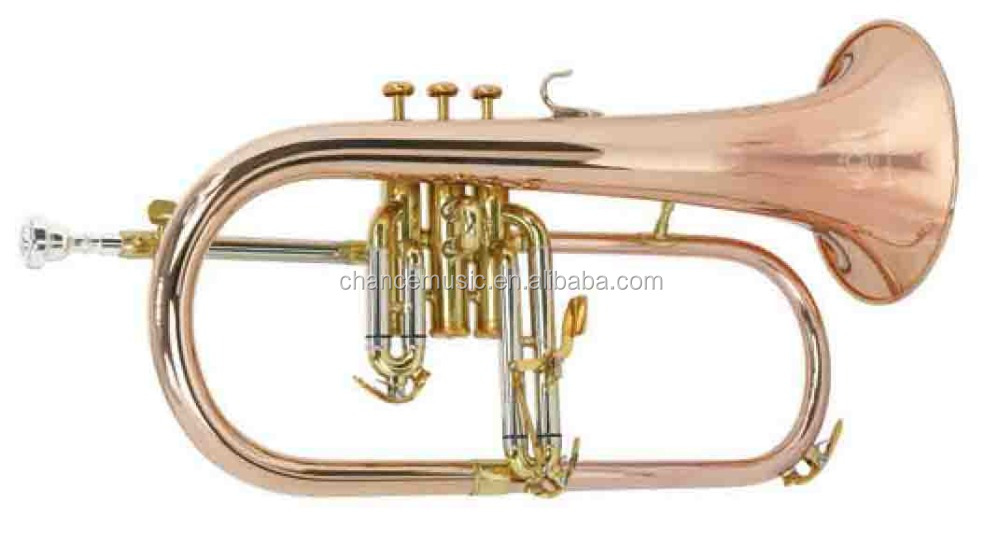Высокое качество низкая цена Профессиональный Золотой лак Flugelhorn ABC1410RL