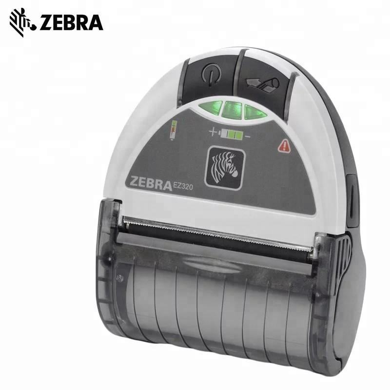 Портативный карманный мини-принтер Zebra EZ320, термопринтер с поддержкой печати 1D и 2D штрих-кодов/QR-кодов, оригинал