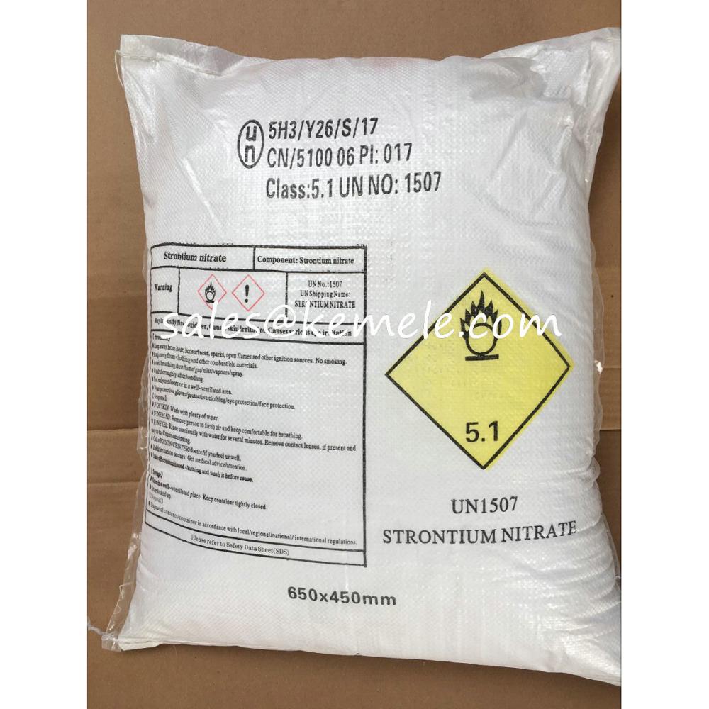 Нитрат стронция CAS 10042 -76- 9 по заводской цене, фейерверки, производство Китай