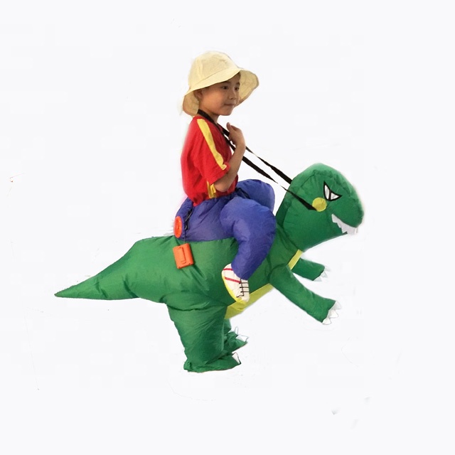 Wholesale High Quality T-Rex Halloween Kingdom Kids Rider Party Mascot Walking Dinosaur Inflatable Costumes
