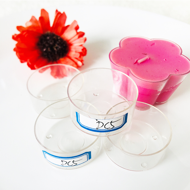 Polycarbonate preform tealight round plastic cup candle