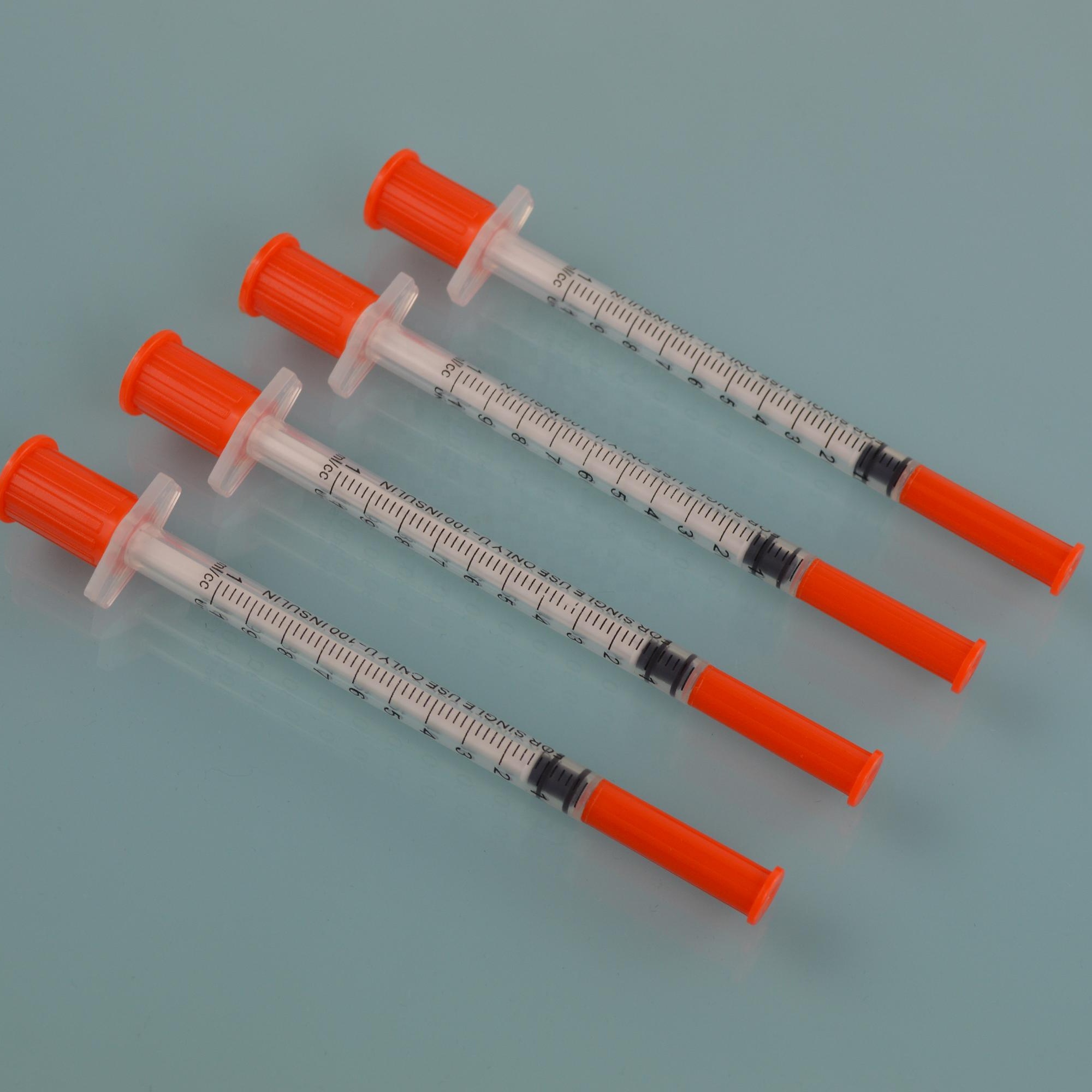 0.5cc/1cc insulin syringe with needle 29-31G for single use