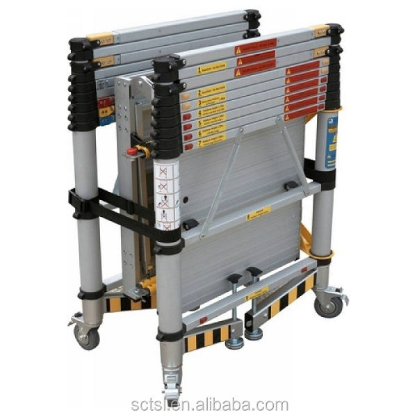 New Design Mobile Telescopic Tower Ladder Sale of Scaffolding Echafaudage Professionnel Adjustable Ladder
