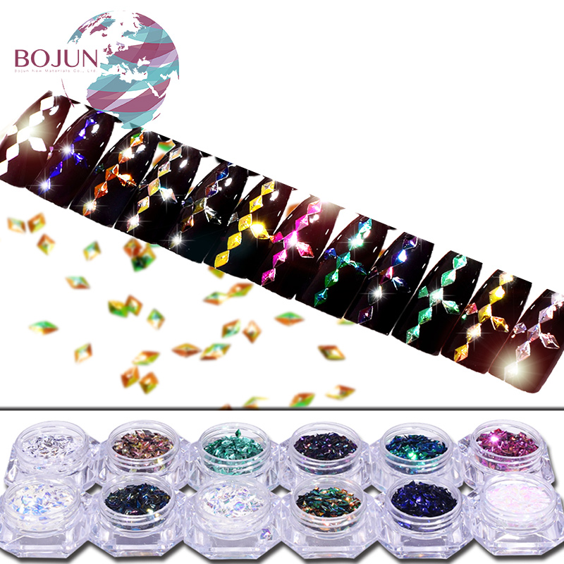 формы Алмазные блестки голограмма nail art Блеск нетоксичный объемный блестки украшения ПЭТ-дизайн ногтей блестки