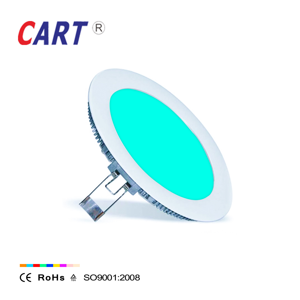 Сверхтонкая офисная комнатная RGB Встраиваемая тонкая лампа, круглая световая панель, светодиодный светильник RGBW 18 Вт