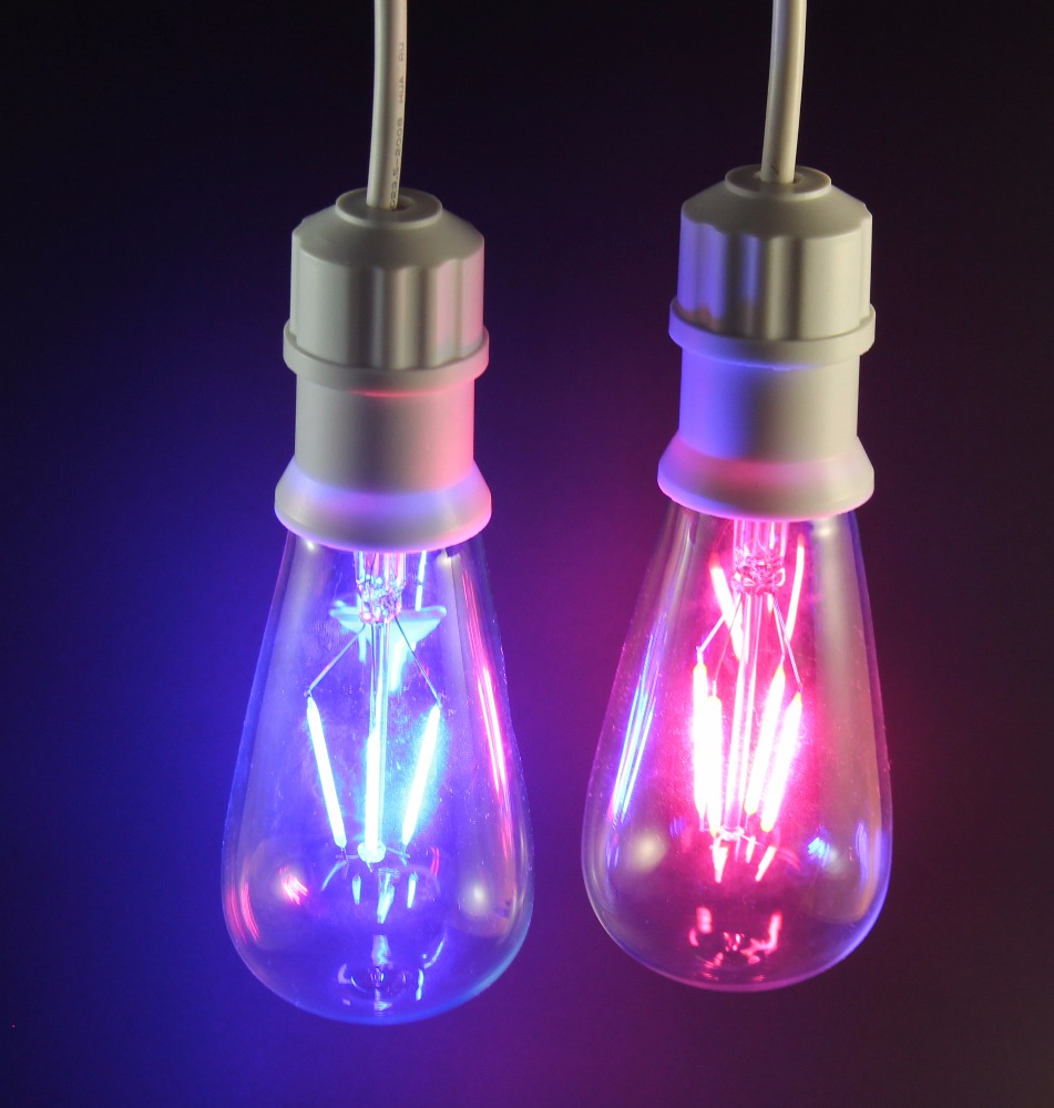 St58 dimmable st58 прозрачное Янтарное стекло 2200k e22 e27 b22 3,5 W RGB углеродная Светодиодная лампа накаливания