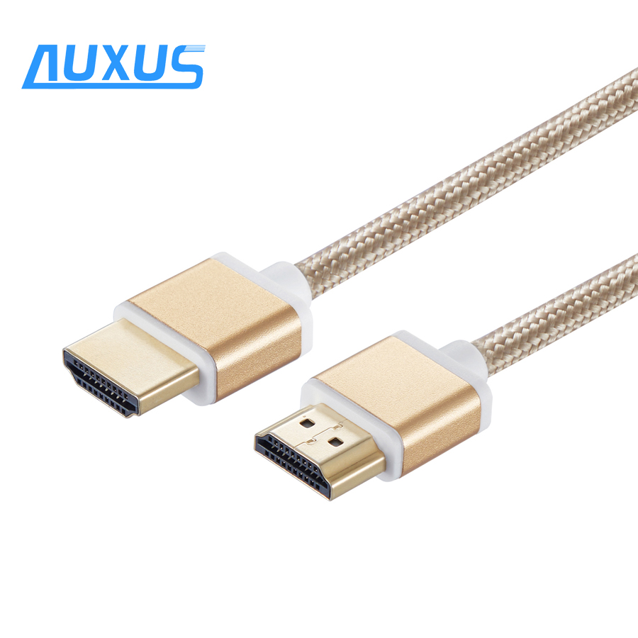 Ультра золотой тонкий HDMI кабель с очень маленькой головкой и тонким проводом/тонким проводом для крошечных пространств