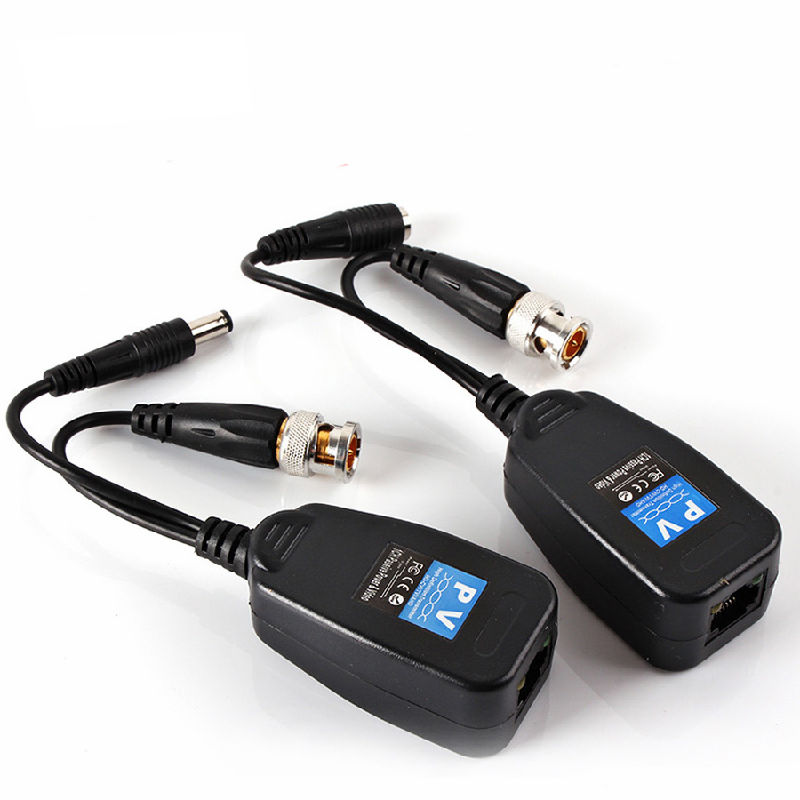BNC HD UTP пассивный трансивер RJ45 Cat5 Кабель Video Power Audio Balun