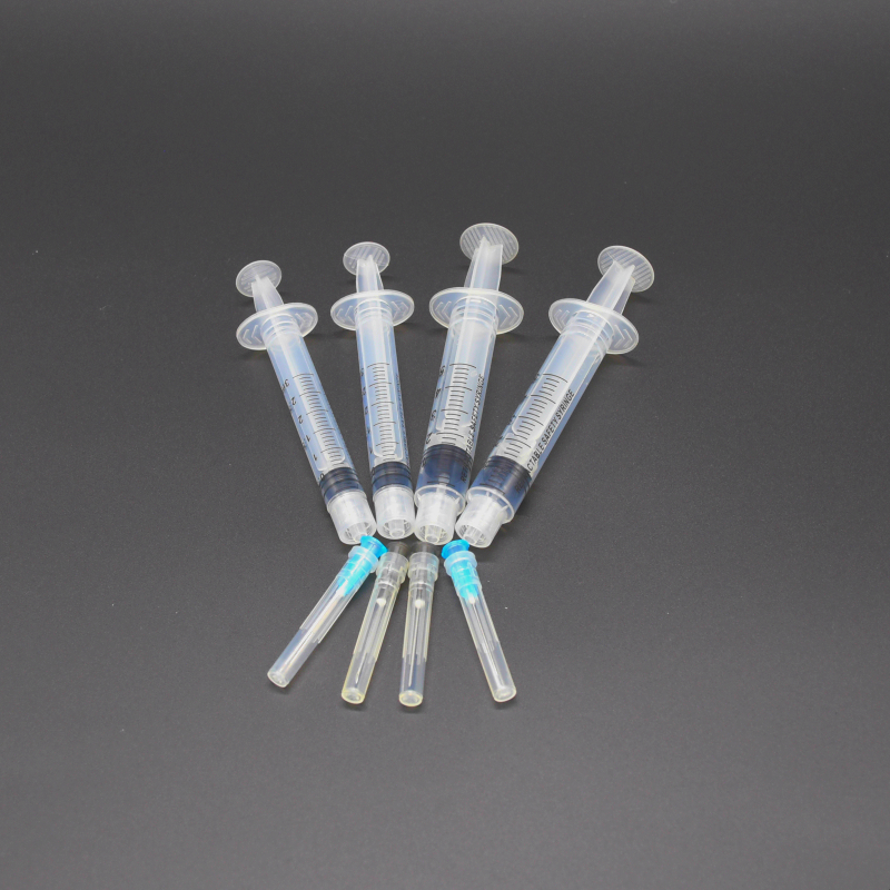Single use operation simple 30ML colored plastic steel syringe luer lock with or without injection needle