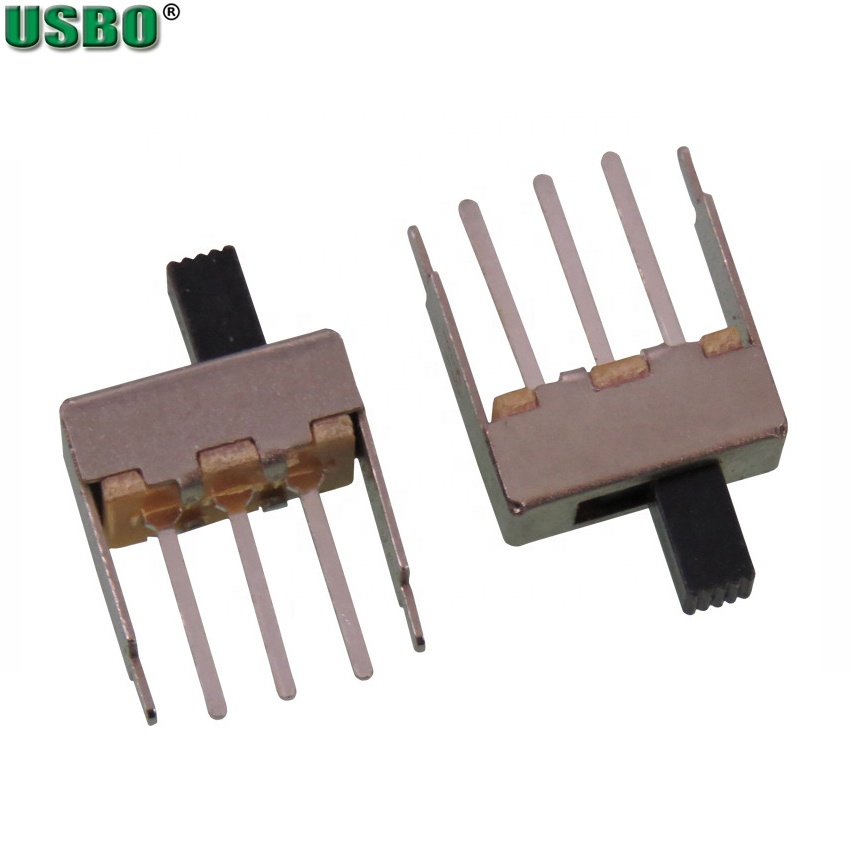Wholesale 1P2T 3Pins DIP Type Solder Terminal Slide Switch With Two Fixed Pins