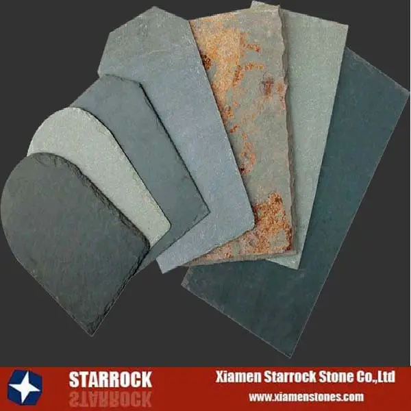 Natural slate stone roofing tiles