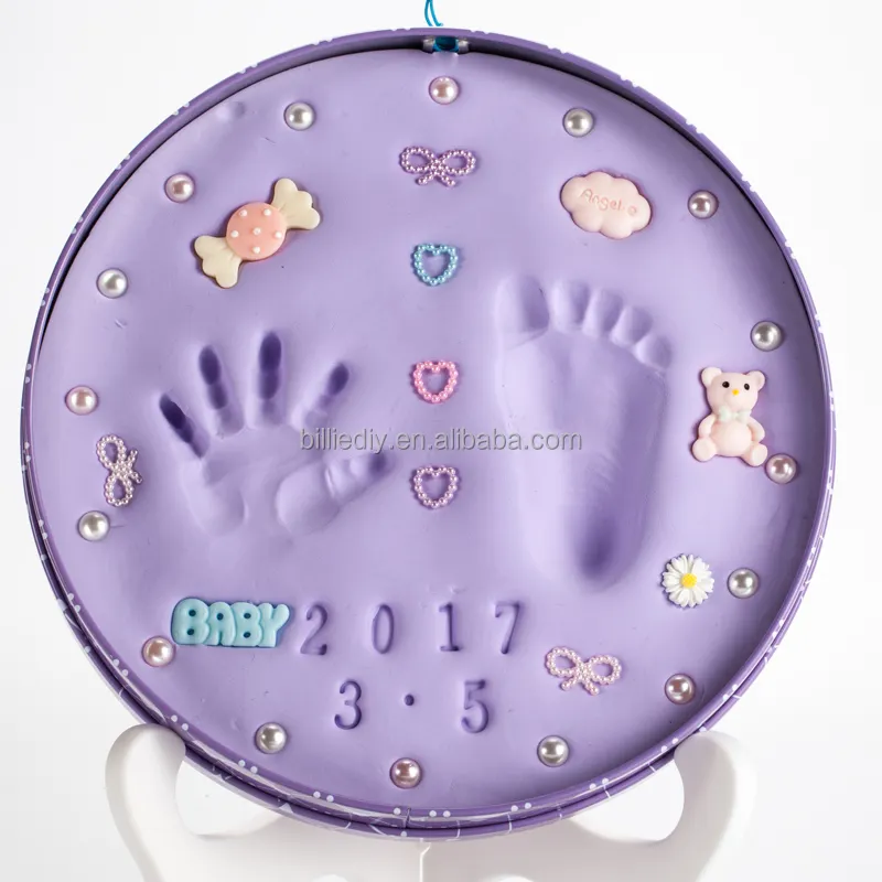 Baby handprint clay with 2D impression