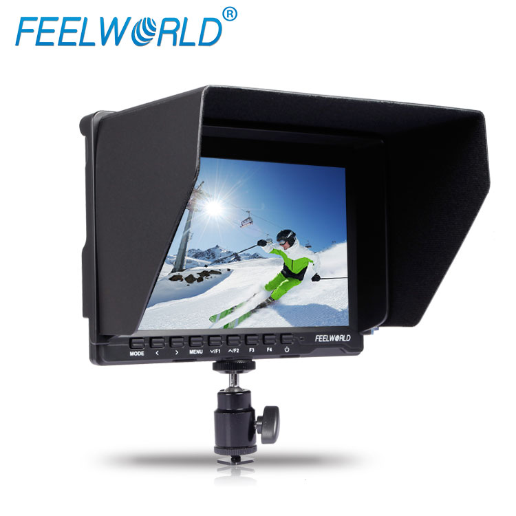 Новый Feelworld 7 "супер тонкий ips-дисплей монитор с солнцезащитным козырьком с стабилизатором камеры для автомобиля