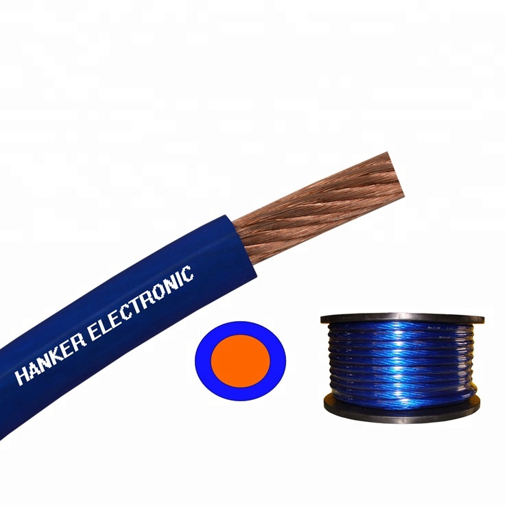 4 AWG прозрачный красный Автомобильный Аккумулятор кабель питания