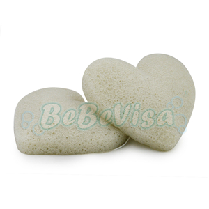 Горячие продажи bebevisa 100% сердце konjac очищение губка для ухода за кожей