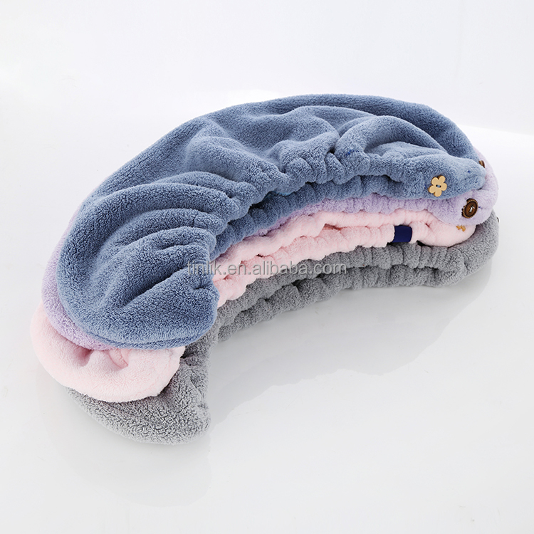 Hair-Drying Hat Coral Fleece,Promotion Microfiber Hair Towel Hair-Drying Hat