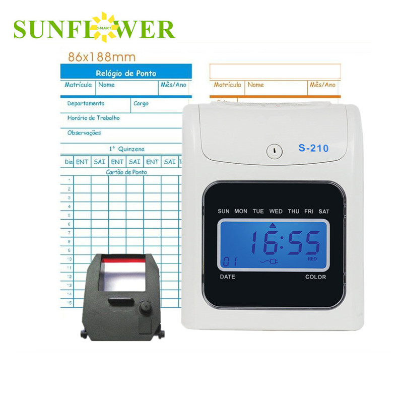 S210 Electronic Card Punch Time Recorder Attendance Machine/Time Recording