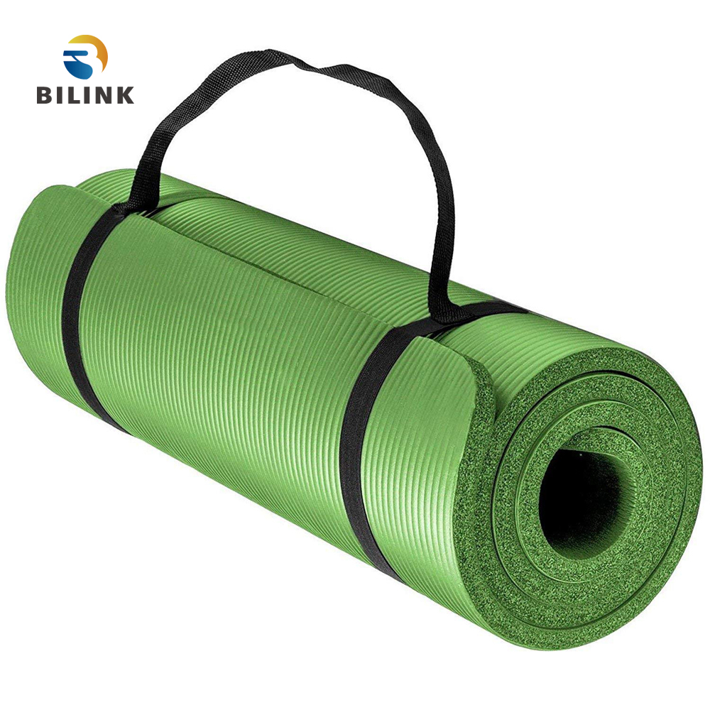 Bilink Wholesale colorful eco-friendly non-slip extra large size 1830 x 610x 8mm NBR foam nontoxic gym rubber yoga mat