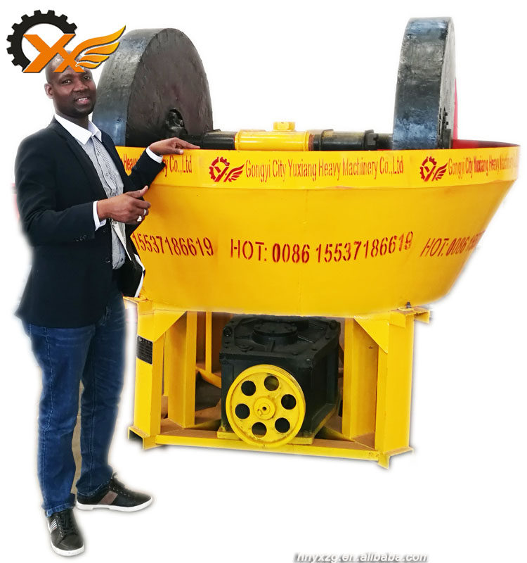 Easy operate small type gold ore mining equipment wet pan mill for selecting gold mill