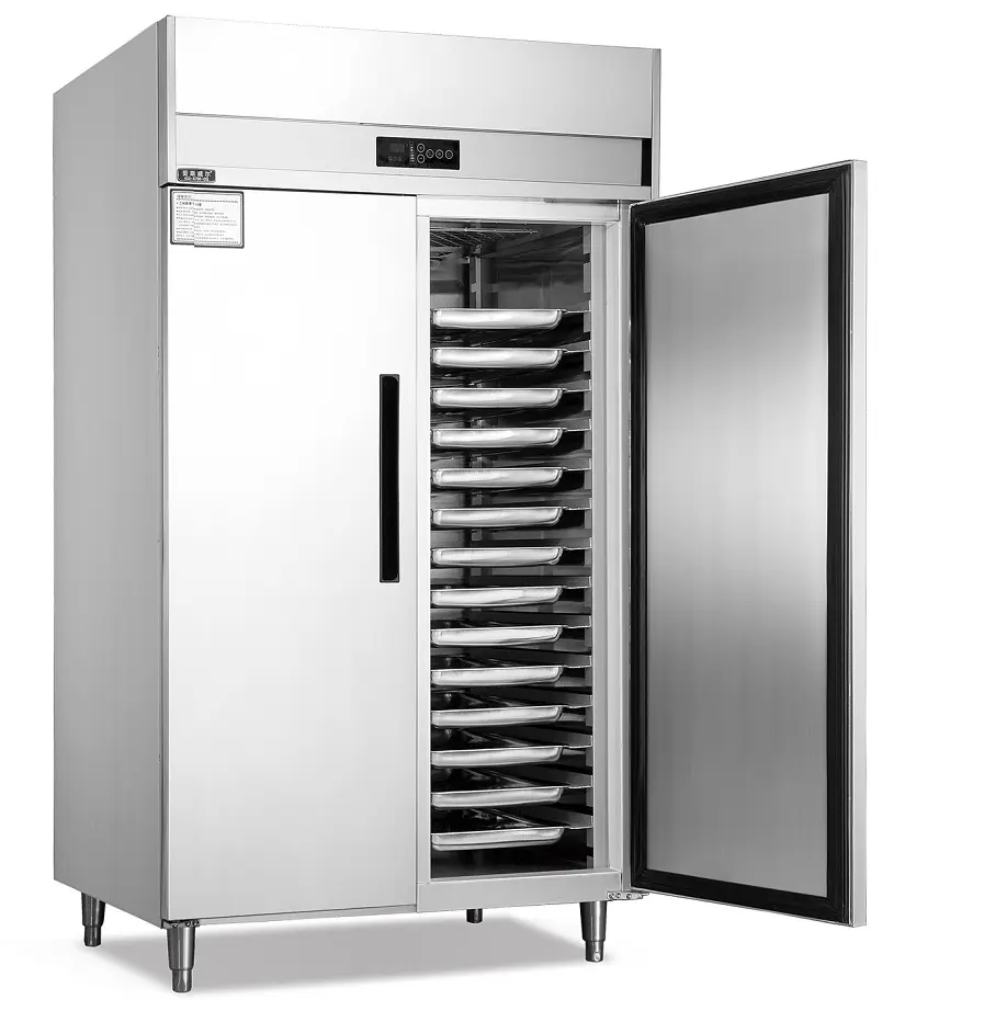 commercial restaurant kitchen stainless steel tray refrigerator low temperature freezer display vertical