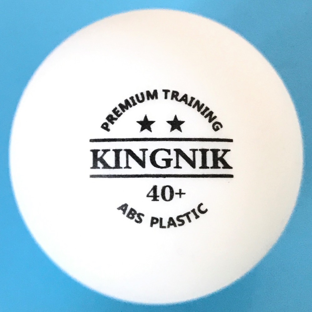 Белый тренировочный мяч для настольного тенниса KINGNIK 2 **, 40 + пластиковый (100 мячей на пакет)