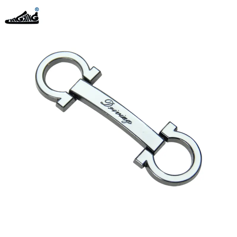 Fashion White Epoxy Metal Chain Buckle For Shoes