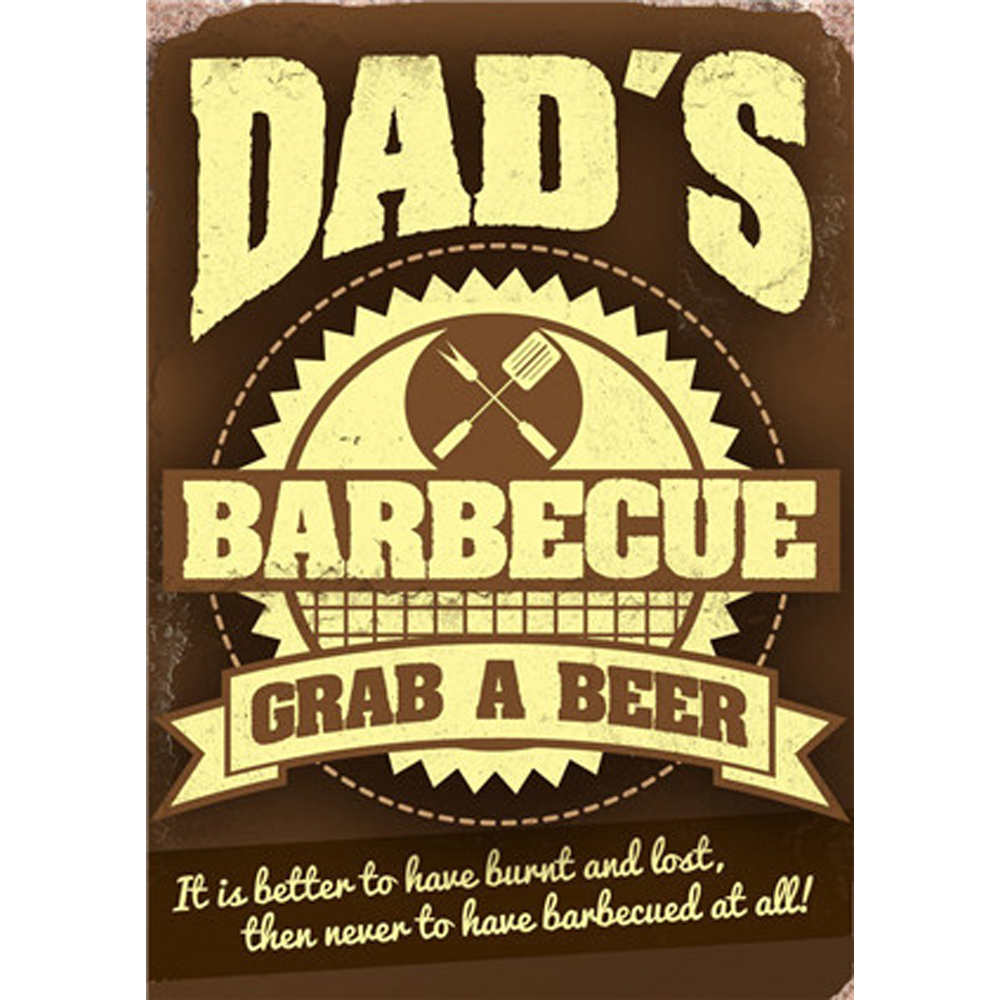Hot Sale Custom VintageTin Sign BBQ Door Decorative Tin Metal Plate