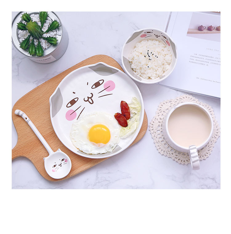 Hot Sale New Design Eco-Friendly luxury Cartoon dinnerware sets ceramic
