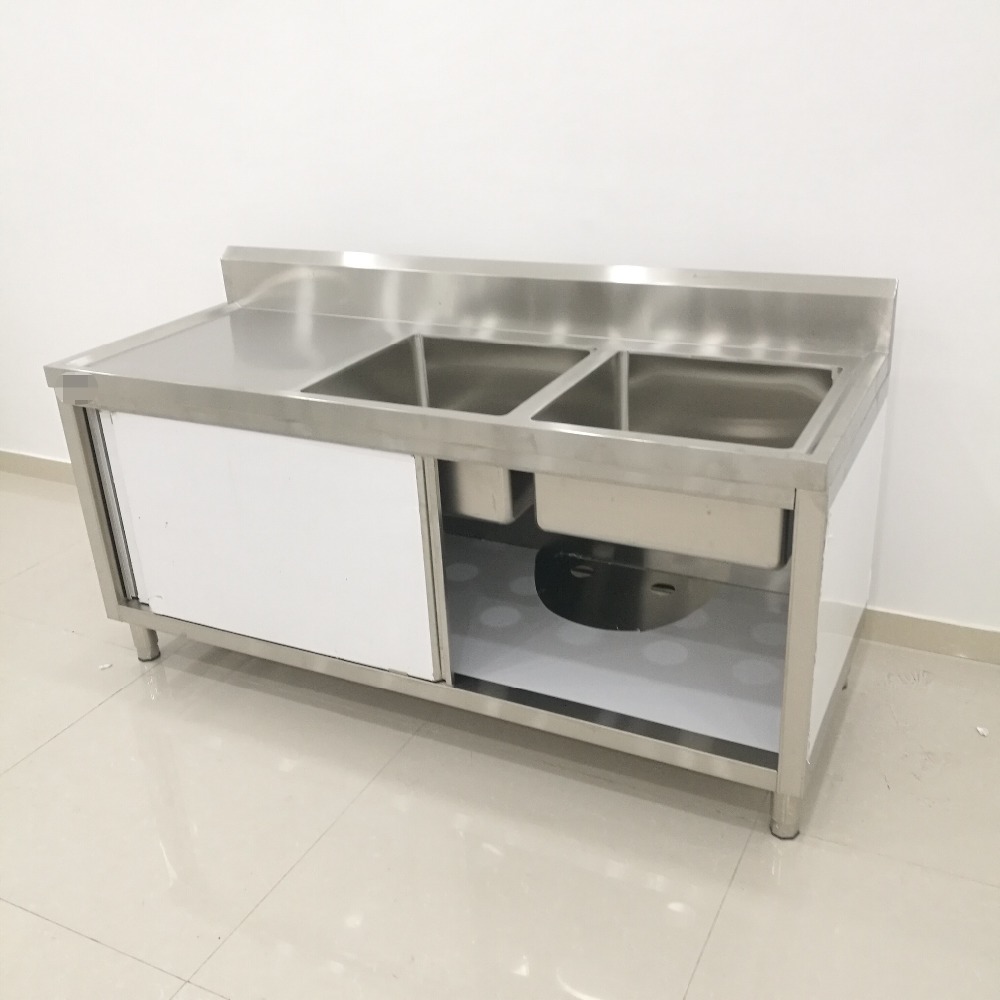 Sliding Door Stainless Steel Industrial Commercial Kitchen Cabinet