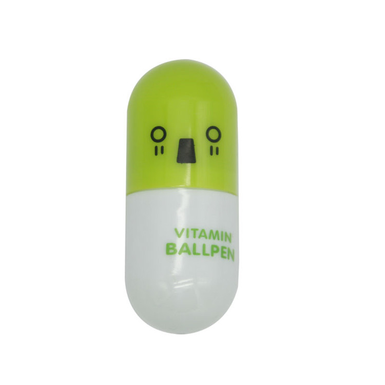 High Quality Kawaii Capsule Shape Promotion Pen with Custom Logo