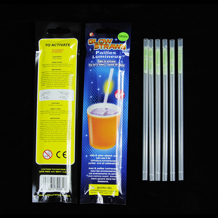 Best Selling Glow Stick Drinking Straws Wine Bar For Pub Time
