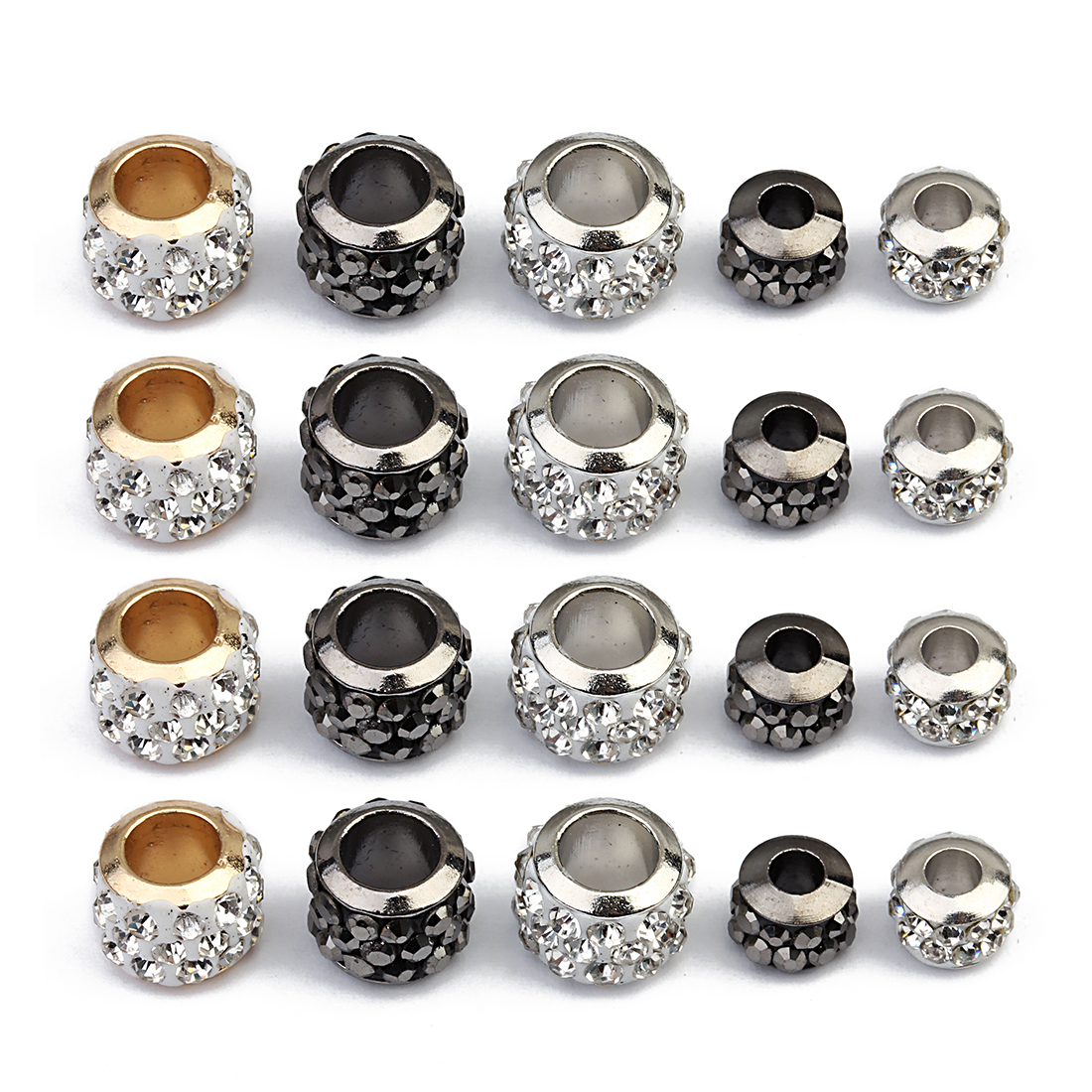 Классический семян бусины DIY Shambala металлический браслет распорка круглый бусины драгоценные камни Кристалл бусины для изготовления ювелирных изделий