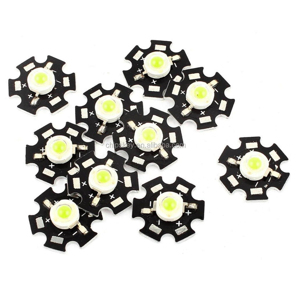 Yellow 1W LED with the Aluminum Radiator