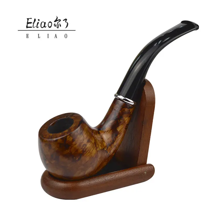 YiWu Eliao Exquisite New Design Tobacco Smoke Pipe Wood Competitive Price Wooden Pipe Smoking Wholesale