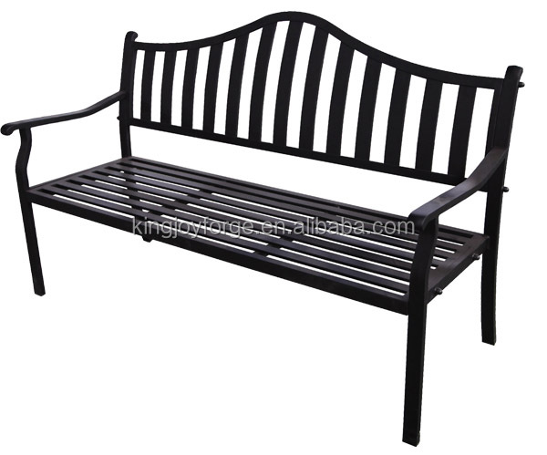 Kingjoy garden bench seating modern customize outdoor cast aluminum park bench best selling outdoor park bench