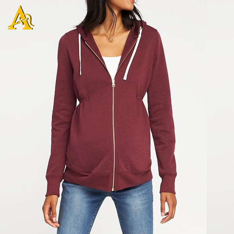Беременные женщины материнства Одежда тренировки куртка Zip Up зимняя куртка с капюшоном