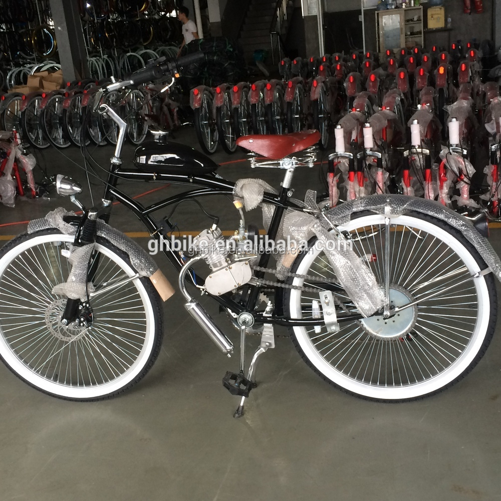 50CC 80CC моторизованный велосипед с газовым двигателем с бензобаком