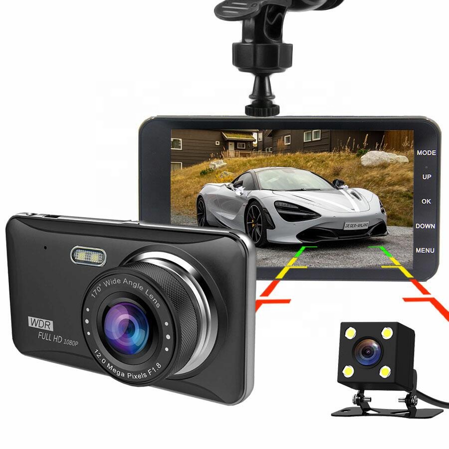 4,0 дюймов HD 1080P водительский регистратор hd Автомобильный видеорегистратор с камерой с двумя объективами видеорегистратор ночного видения камеры автомобиля