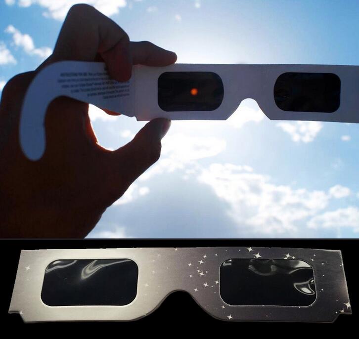 Бумага дифракционные очки Европейский стандарт CE оптовая продажа eclipse кварцевые часы, солнечные очки моды, солнечные очки для eclipse