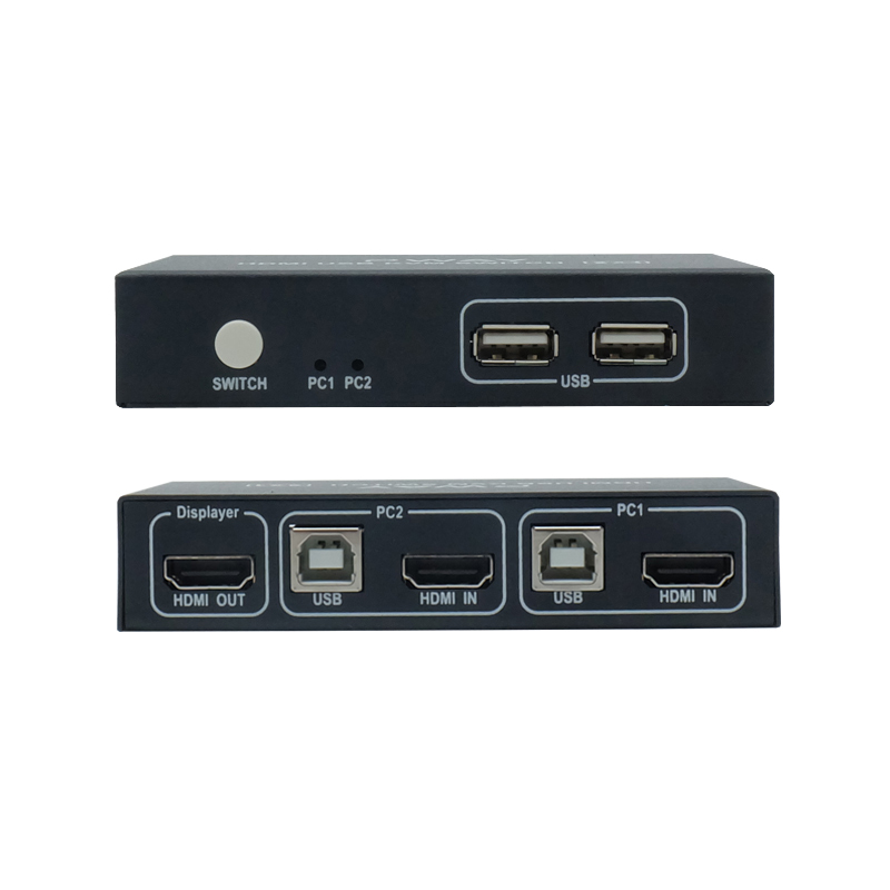 PWAY 4K HDMI KVM переключатель 2 порта 4K x 2K 1080P 3D Windows 2000/XP/7/10 Linux и Mac для ПК