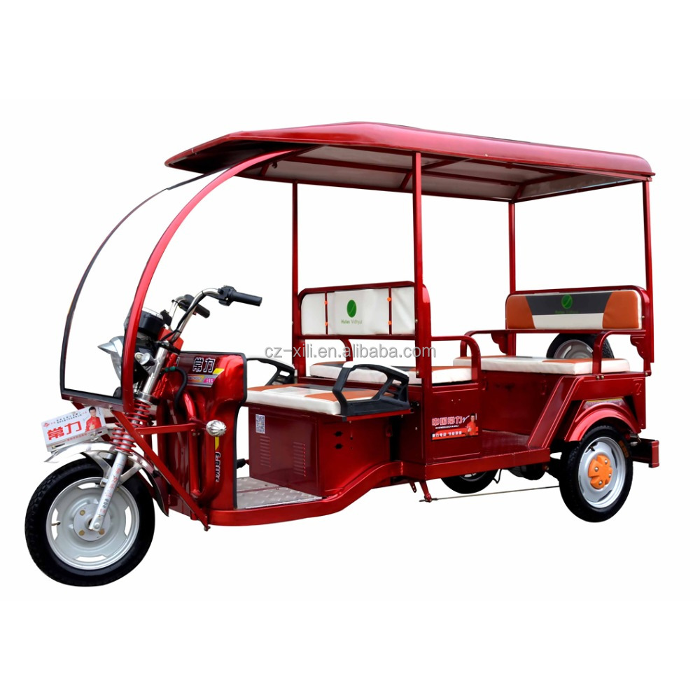 6 взрослых пассажиров с пассажирским сиденьем Филиппинский bajaj стиль tuk три колеса 1000 Вт Электрический трехколесный велосипед такси с крышей