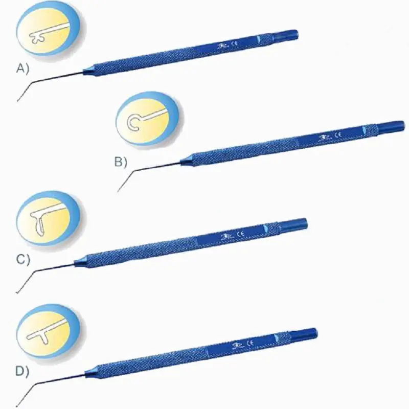 Disposable eye surgery instruments, Probes, Hooks, Spatulas for cataract set