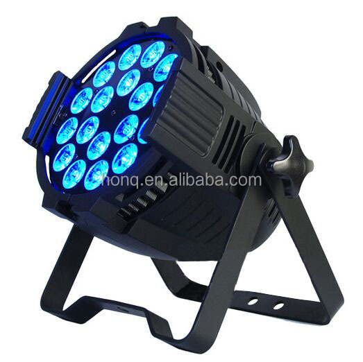 Professional DMX 18x18W RGBWA UV 6in1 par led zoom light for stage