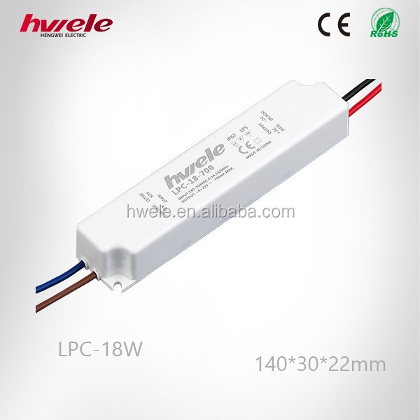 LPC-18W светодиодный драйвер постоянного тока подобный Meanwell 700ma 2 года гарантии уличный свет с ce, Рош, KC утвержден
