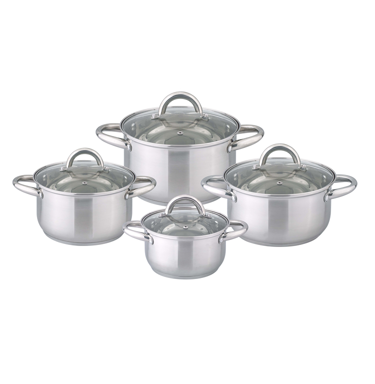 Stainless Steel Cookware Sets 8Pcs Casserole Set