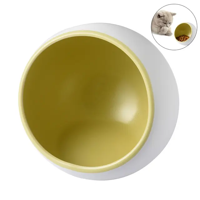 Ceramic Cat Bowl High quality Half-moon Pet Bowls Suitable for Small Dogs and Cats